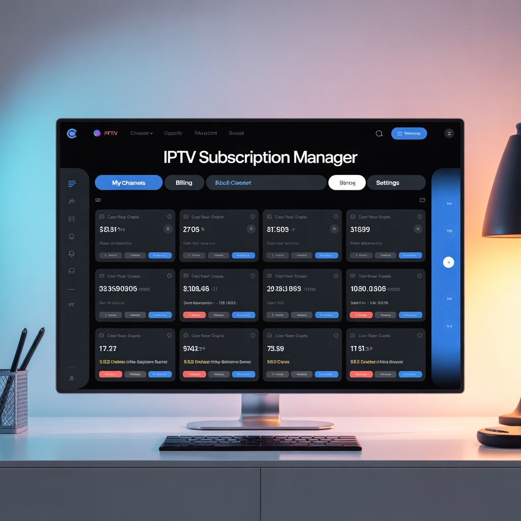 IPTV Subscription Dashboard – Manage Users, Billing, and Channels Easily